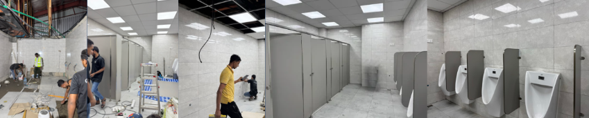 VIA Male Terminal Toilet Renovation